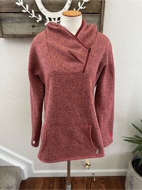Stio Sweetwater Heather red sweatshirt hoodie ladies size L